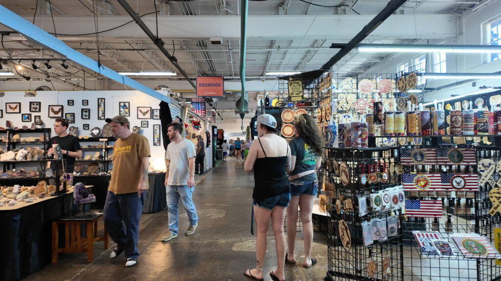 Inside Flea Market at State Fairgrounds, Raleigh NC