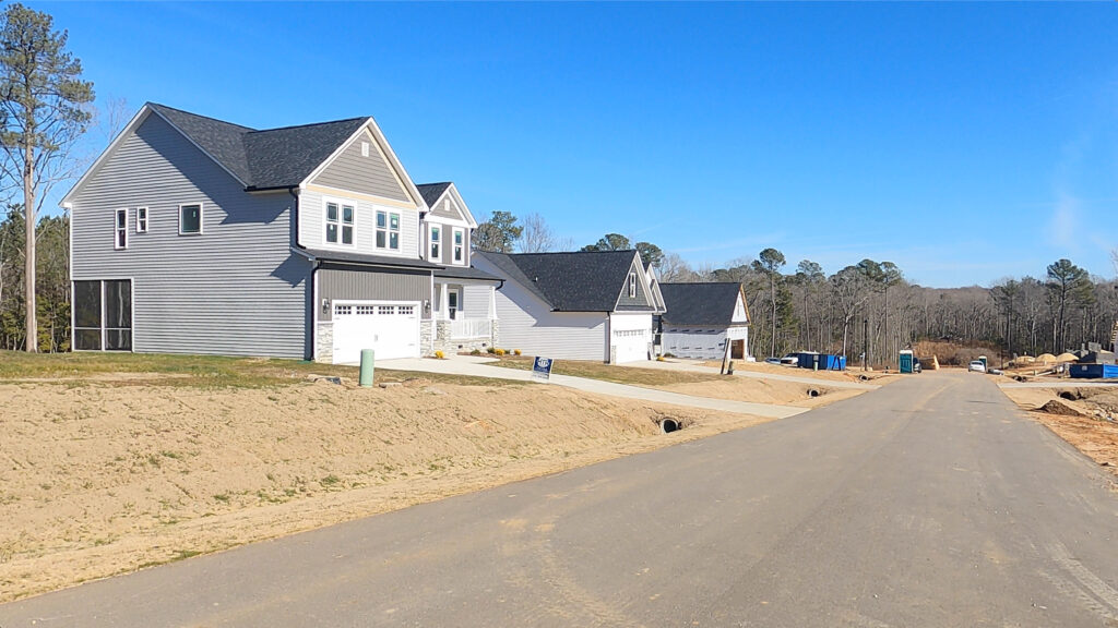 Zebulon NC has many subdivisions with larger lots.