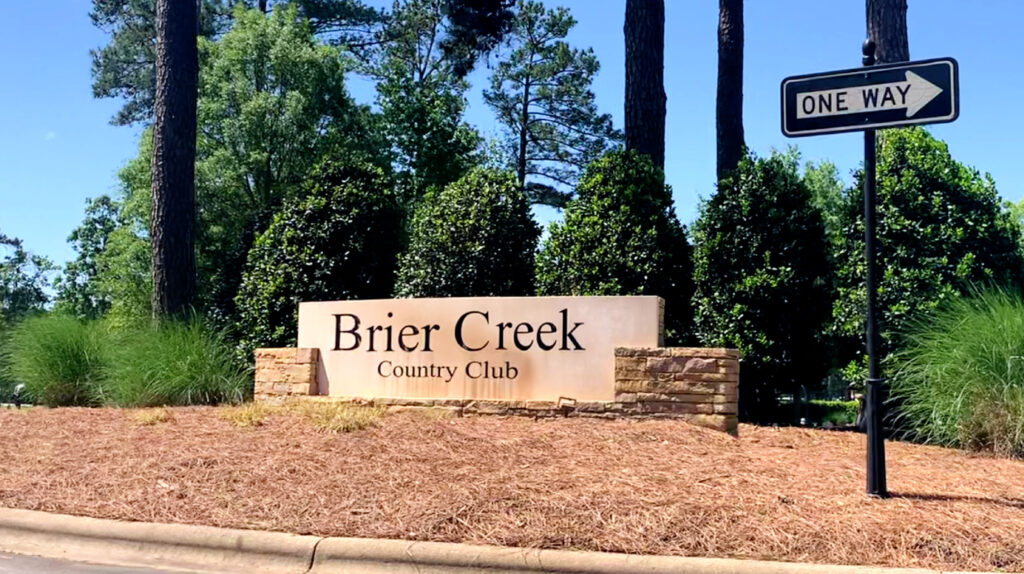 Brier Creek Country Club sign Raleigh NC