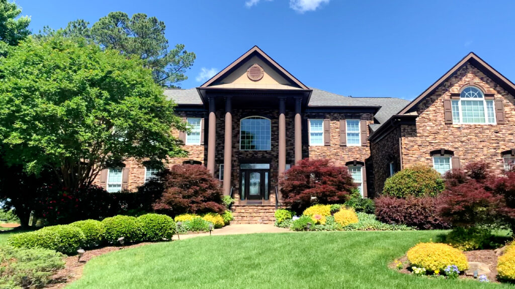 Large brick homes are the norm in Brier Creek Raleigh NC