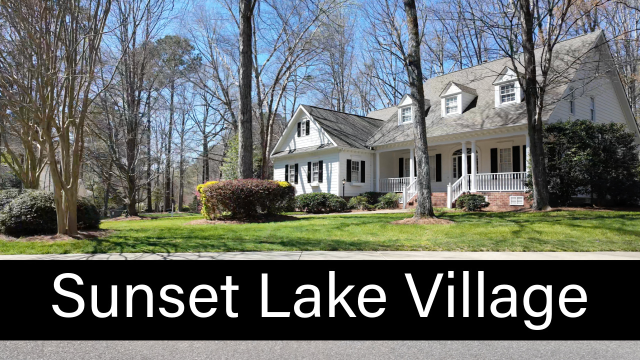 White Low Country style home in Sunset Lake Village, Holly Springs NC