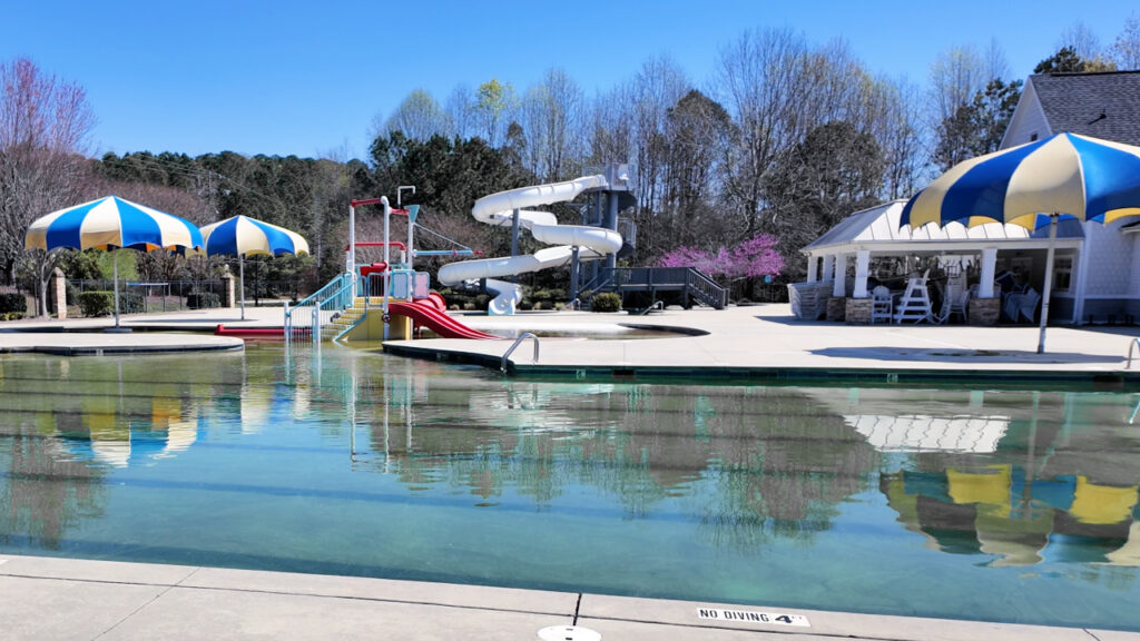 Pool and Lazy River in Sunset Oaks, Holly Springs, NC