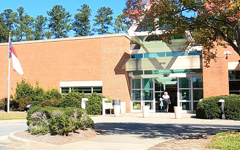 The Wake County Eva Perry Library is in Shepherd's Vineyard.