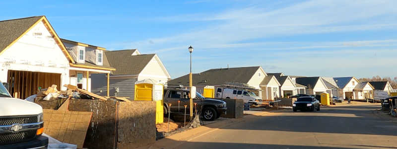 The 2025 Raleigh housing market is bolstered by new construction neighborhoods like this one in Clayton, NC.